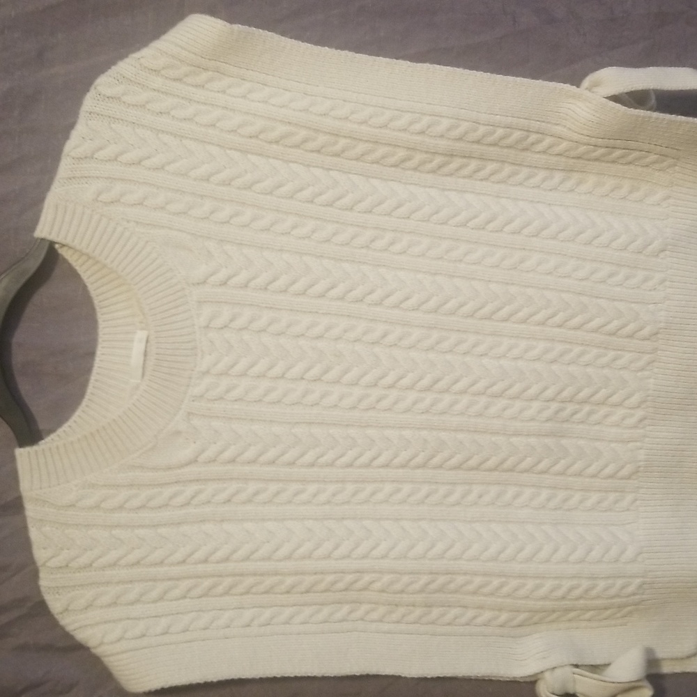 Vintage cable woven poncho like sweater